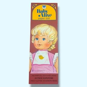 Baby Alive Paper Doll Whitman 1977 Uncut 26 Pc Wardrobe Vintage Mattel Style